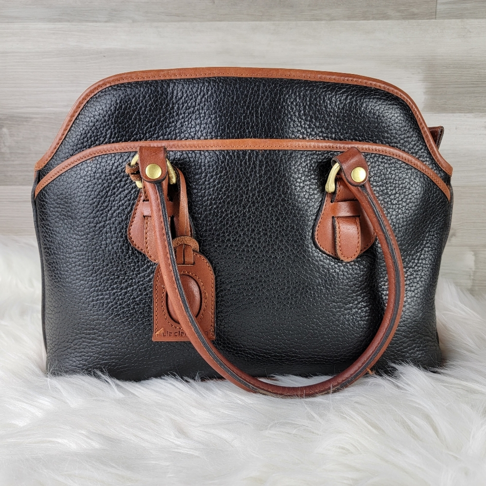 Liz Clyborne Black and Brown Leather Satchel - Picture 10 of 16